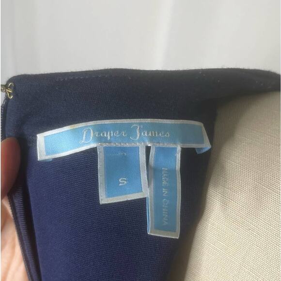 Draper James Navy Blue Short Sleeve Ponte Dress Small - Picture 5 of 5